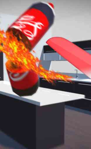 Bottle Flip vs Glowing Hot Knife Simulator 2