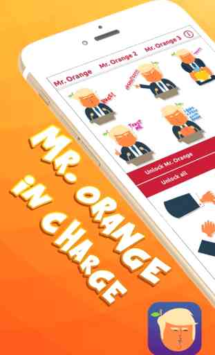 Mr. Orange in Charge – Stickers for iMessage 1