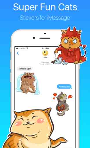 Super Cat Tom Tales Stickers for iMessage 1