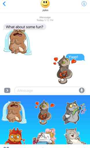 Super Cat Tom Tales Stickers for iMessage 2