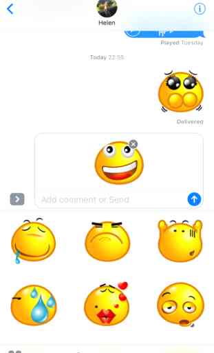 Yellow Bubble Emoji Sticker Pack for iMessage 2