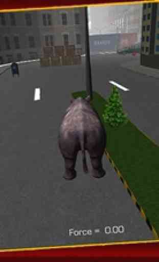 3D Rhino Simulator – Wild animal simulator and simulation game to destroy the city 1