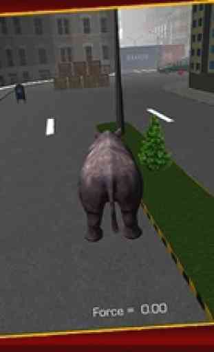 3D Rhino Simulator – Wild animal simulator and simulation game to destroy the city 2