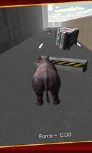 3D Rhino Simulator – Wild animal simulator and simulation game to destroy the city 4