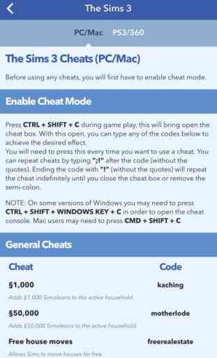 Cheats for The Sims 3