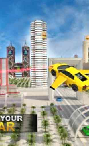 Future Flying Super Car: Robot Fighter Stunts 3D 3