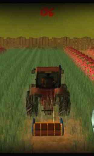 Lawn mowing & harvest 3d Tractor farming simulator 3