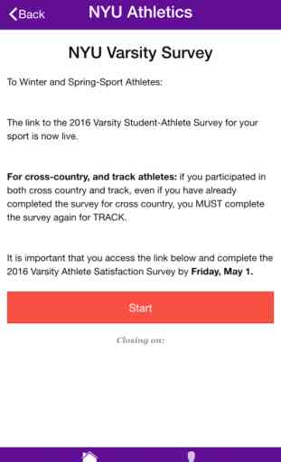 NYU Athletics Survey 4