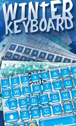 Winter Keyboard Theme – Frozen Skins, Emoji & Font 1