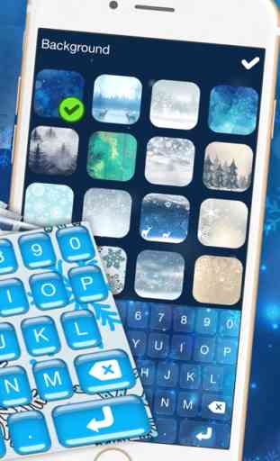 Winter Keyboard Theme – Frozen Skins, Emoji & Font 2