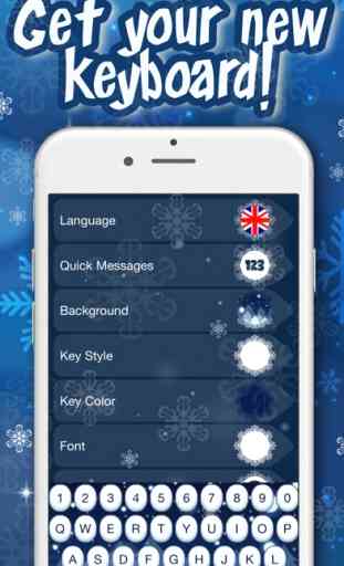 Winter Keyboard Theme – Frozen Skins, Emoji & Font 3