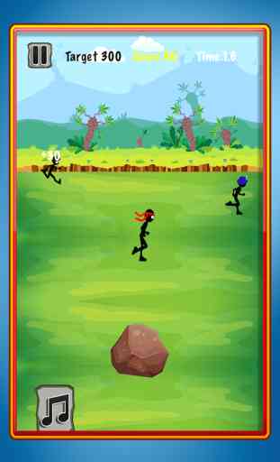 A Stick-man Under Firing Attack: Throw-ing Rocks and Launch-ing Missiles Adventure FREE Game for Kid-s, Teen-s and Adult-s 2