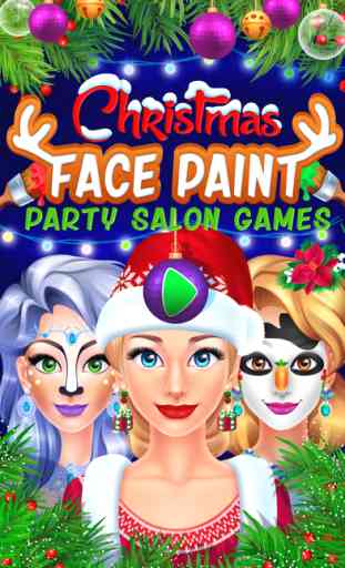 Christmas Face Paint Party - Kids Salon Games 1