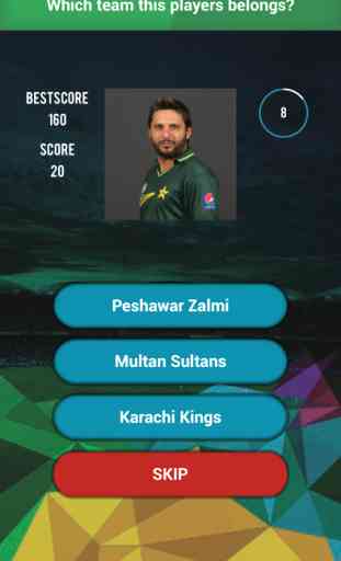 Cricket Player Team - PSL Quiz 3