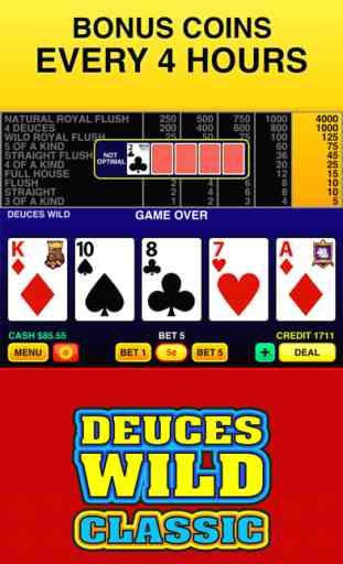 Deuces Wild Casino Video Poker 4