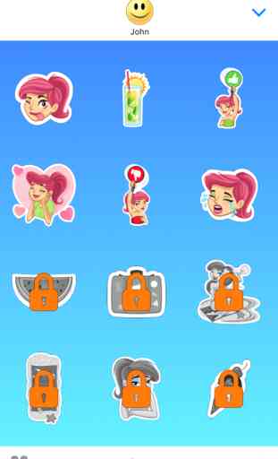 Fashion Girl in Love Stickers 3