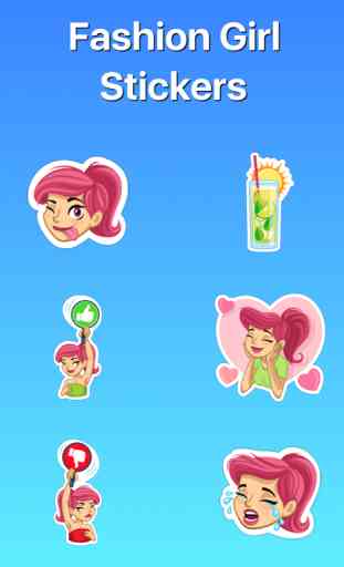 Fashion Girl in Love Stickers 4