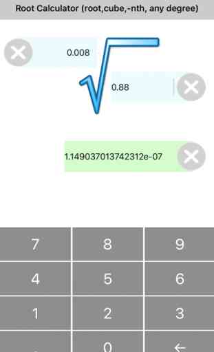 Root of any degree Calculator 4