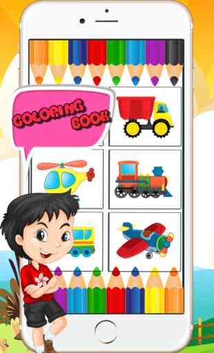 Truck Paint Coloring Book - Toddler Games for Free 1