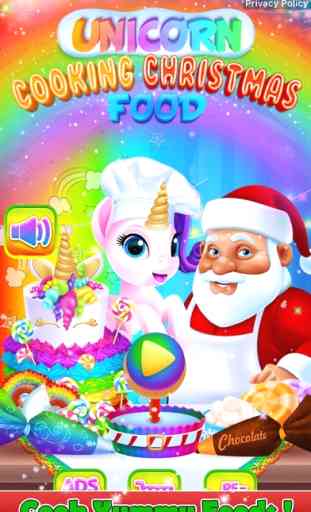 Unicorn Cooking Christmas Food 1