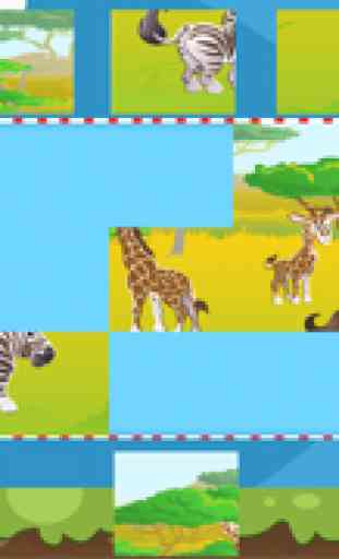 A Safari Jigsaw Puzzle for Pre-School Children with Animals of the Savanna 2