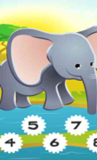 A Safari Counting Game for Children to Learn to Count 3