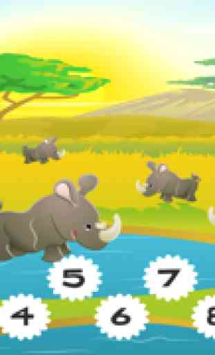 A Safari Counting Game for Children to Learn to Count 4