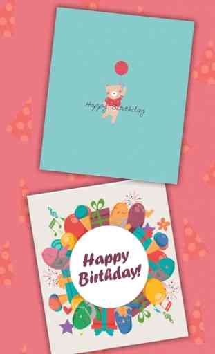 Birthday greeting cards with stickers – Photo edit 2