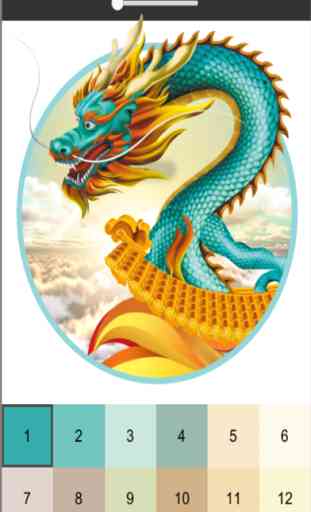 Dragon Art Pixel Coloring 1
