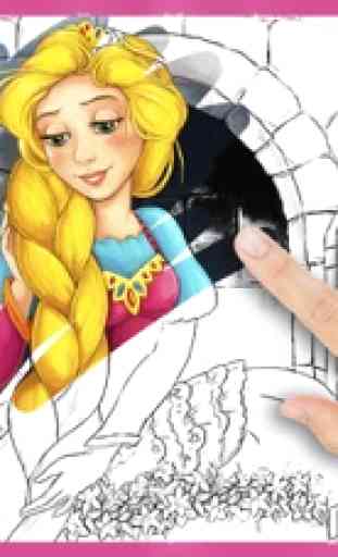 Princess Rapunzel magic kids coloring pages – Pro 1