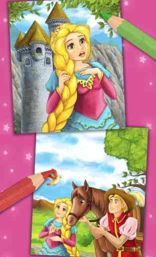 Rapunzel - Magic Princess Kids Coloring Pages Game 2