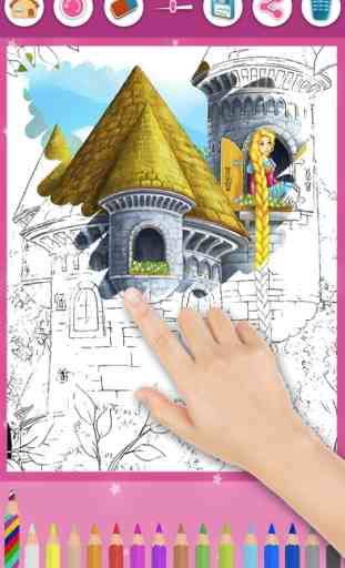 Rapunzel - Magic Princess Kids Coloring Pages Game 3