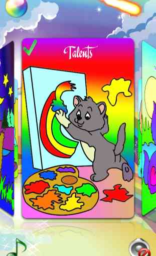 Coloring Pages with Cute Kittens for Girls & Boys - Fashion Painting Sheets and Principe Games for Kids & Babies 2