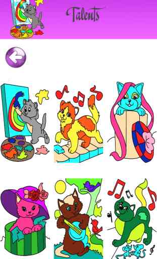 Coloring Pages with Cute Kittens for Girls & Boys - Fashion Painting Sheets and Principe Games for Kids & Babies 3