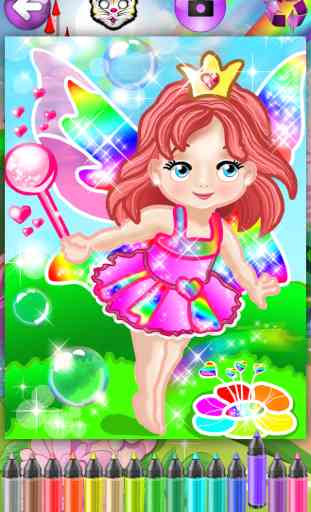 Coloring Pages with Princess Fairy for Girls - Games for little Kids & Grown Ups 1