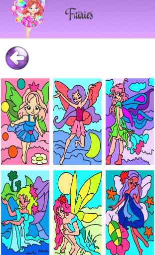 Coloring Pages with Princess Fairy for Girls - Games for little Kids & Grown Ups 3