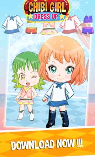 Cute anime girl creator dress-up - Chibi japanese make-up avatar characters kids Games 2