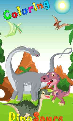 Dinosaur Coloring Book 2 - Dino Animals Draw,Paint And Color Educational All In One HD Games Free For Kids and Toddlers 1