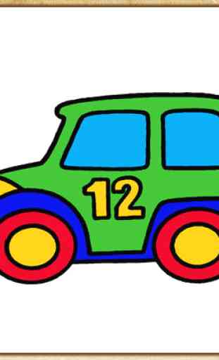 Coloring book Cars games for kids boys, girls free 3