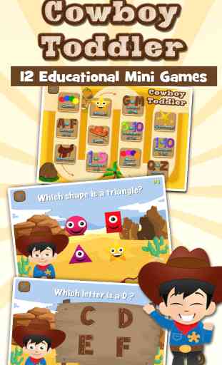 Cowboy Toddler: Free Educational Games for Boys and Girls 1