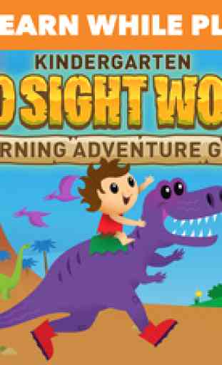 Dino Sight Words: Kindergarten Learning Game 1