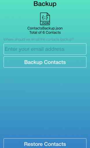 Easy Backup Contacts via Email 1
