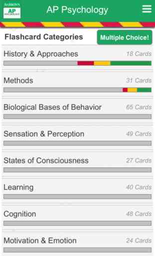 Barron's AP Psychology Flash Cards 1