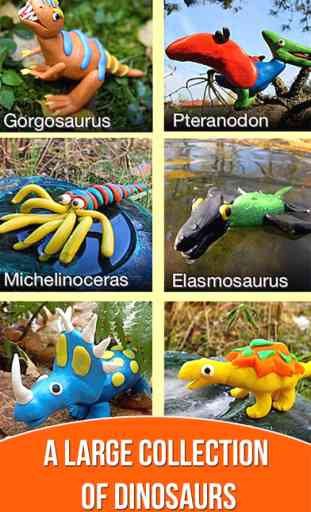 Dinosaurs. Let's create from modelling clay. Wikipedia for kids. Dino pets creative craft. 2