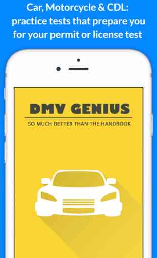 DMV Genius: Car, Motorcycle & CDL Driving Practice Test for Learner's Permit and Drivers License Exam Preparation 2