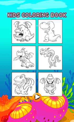 Dragon Coloring Book - Drawing Pages and Painting Educational Learning skill Games For Kid & Toddler 2