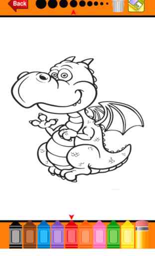 Dragon Coloring Book - Drawing Pages and Painting Educational Learning skill Games For Kid & Toddler 4