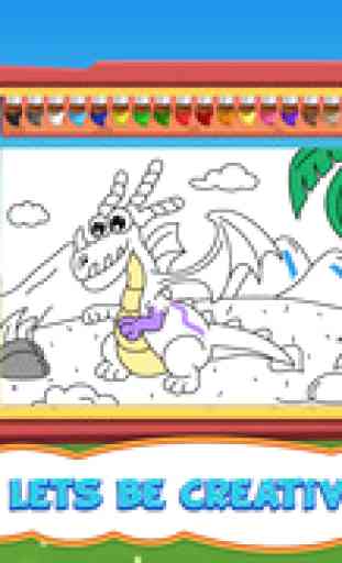 Dragons Activity Center Free - Paint & Play All In One Educational Learning Games for Toddlers and Kids 3
