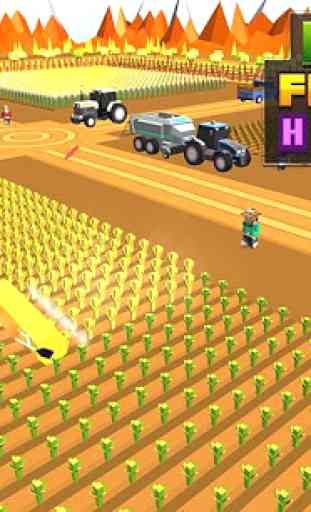 Blocky Plow Farming Harvester 1
