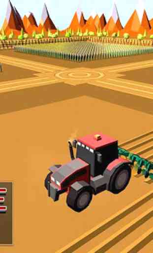Blocky Plow Farming Harvester 2